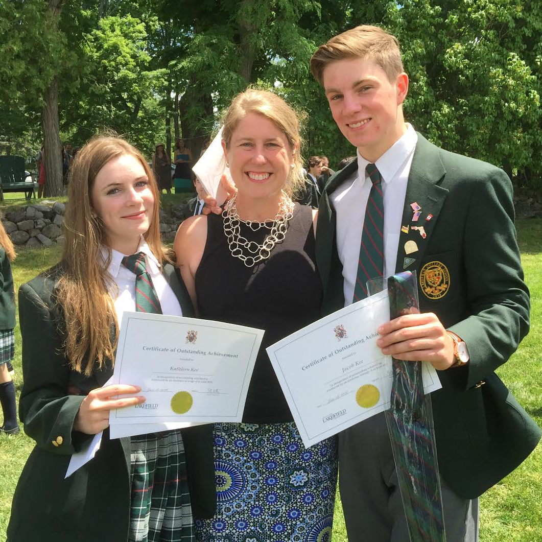 Anne-Marie with her children Jacob and Kathleen
