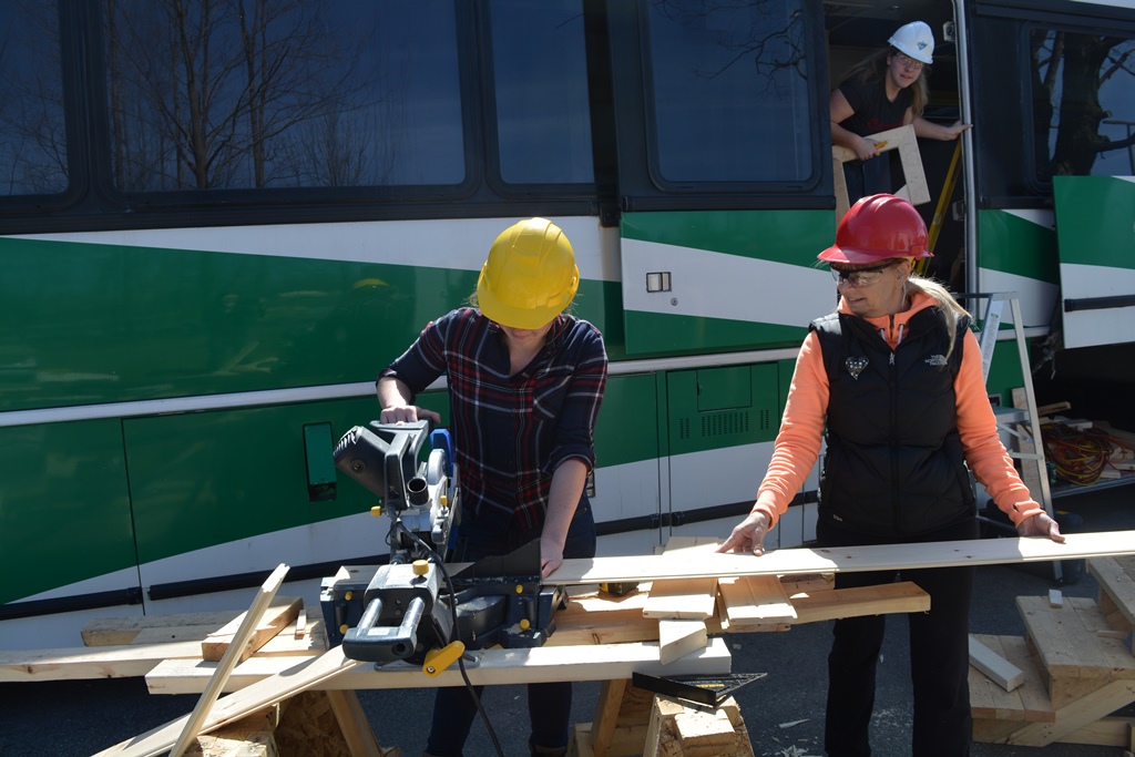 April 13th: Fleming students & faculty at work on the bus