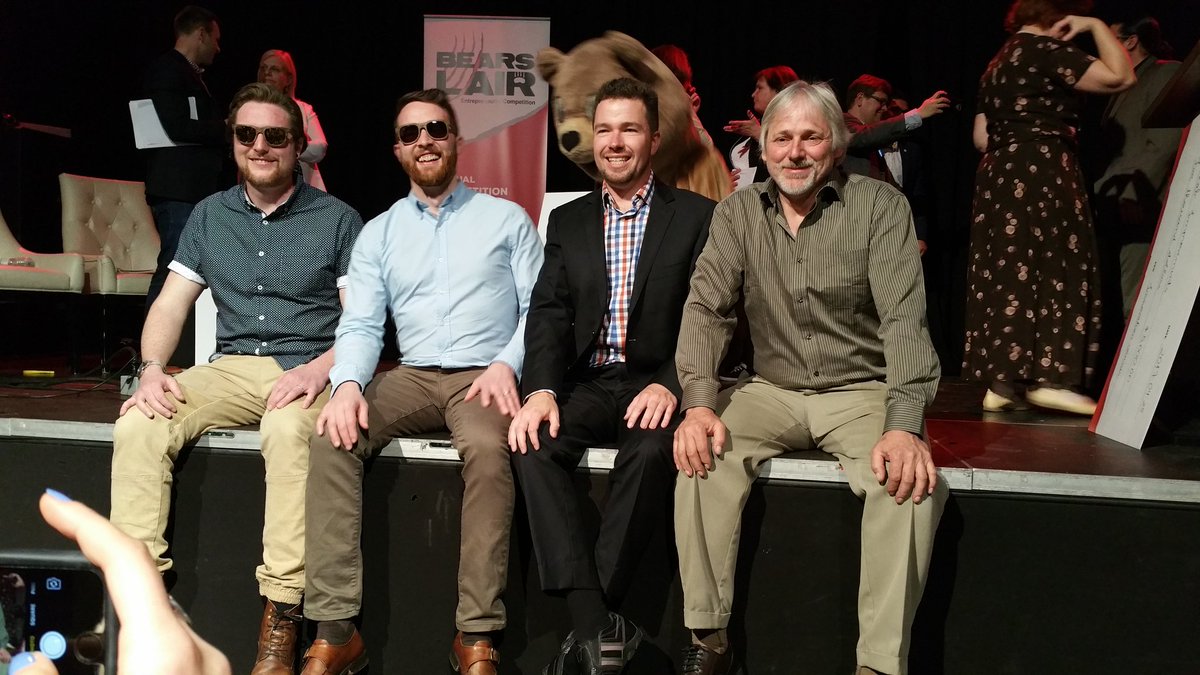 The winners: Loch (Tim and Dan Waggoner) and Lab Improvements (Alex Bushell and Steve Wright at right)