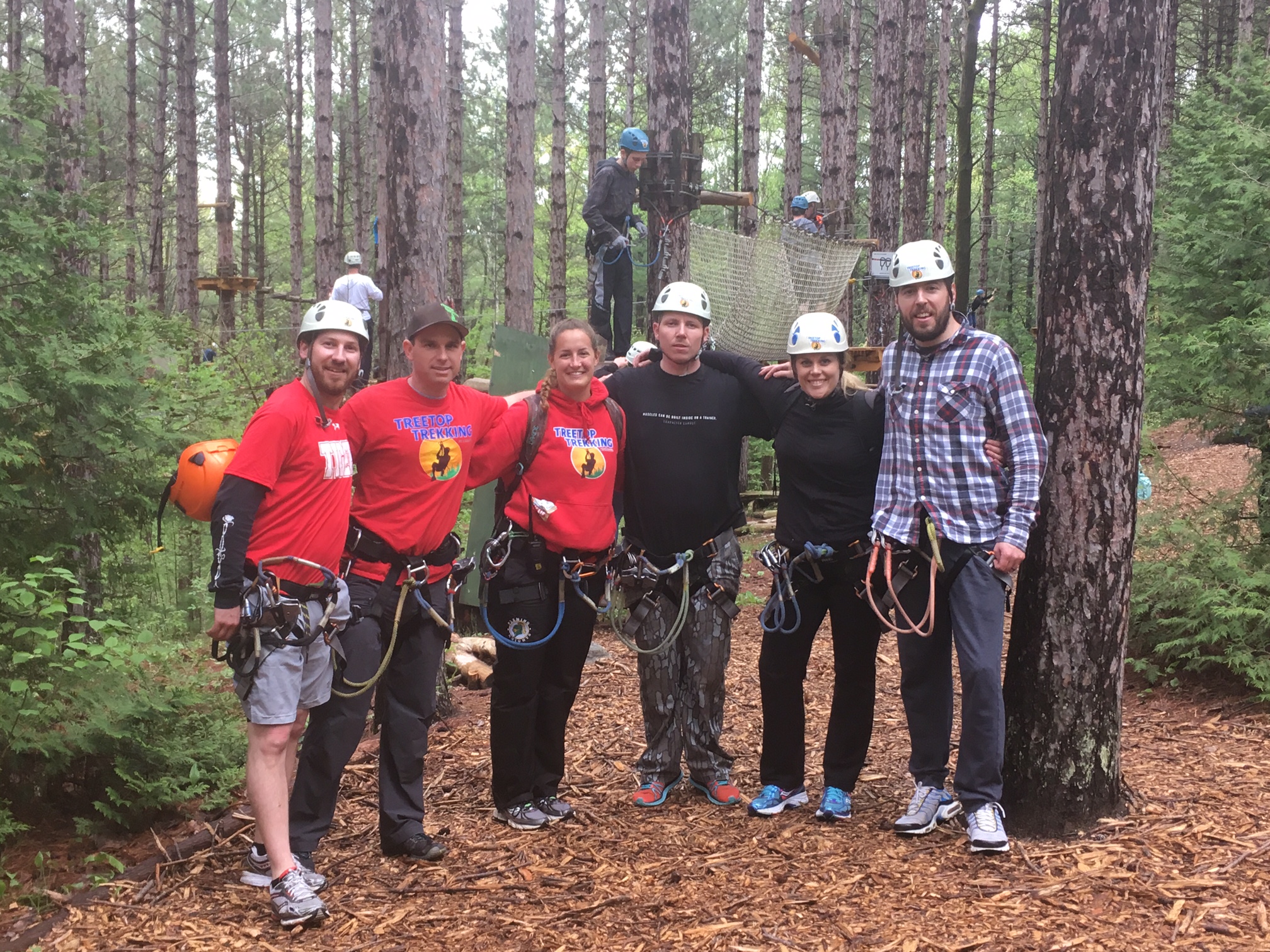 Pictured left to right: Brent, Mike & Rachael (the awesome guides), Ben, Heather and PTBOCanada's Aaron Elliott