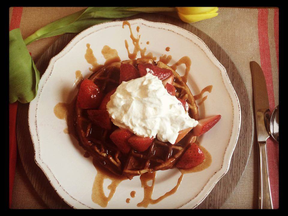 Her waffles are delicious