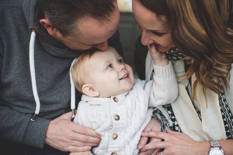 Harrison pictured last year with his parents Barrett and Shannon