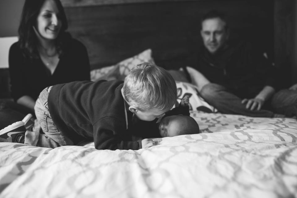 Harrison with his baby brother, Jack