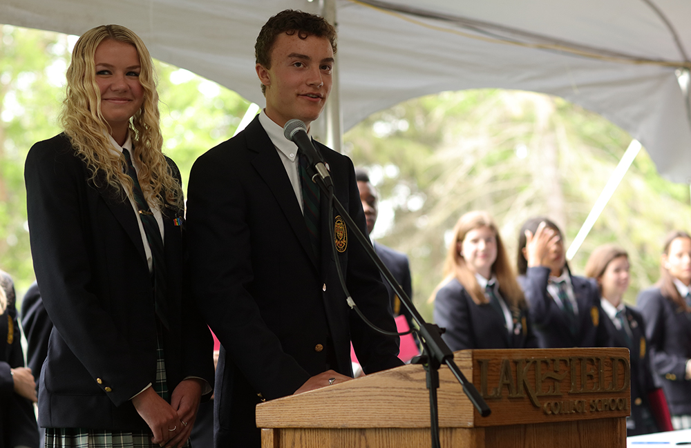 Class of 2017 Co-Head Students Sophie Welch (Peterborough) and Trevor Smith (Douro-Dummer)"