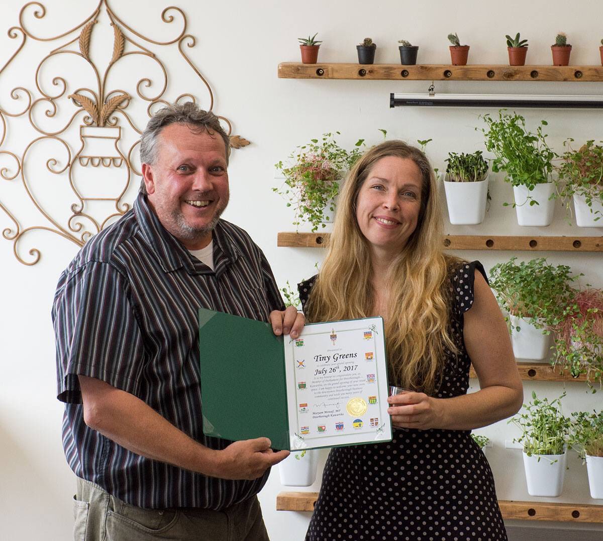 DBIA's Terry Guiel pictured with Tina Bromley