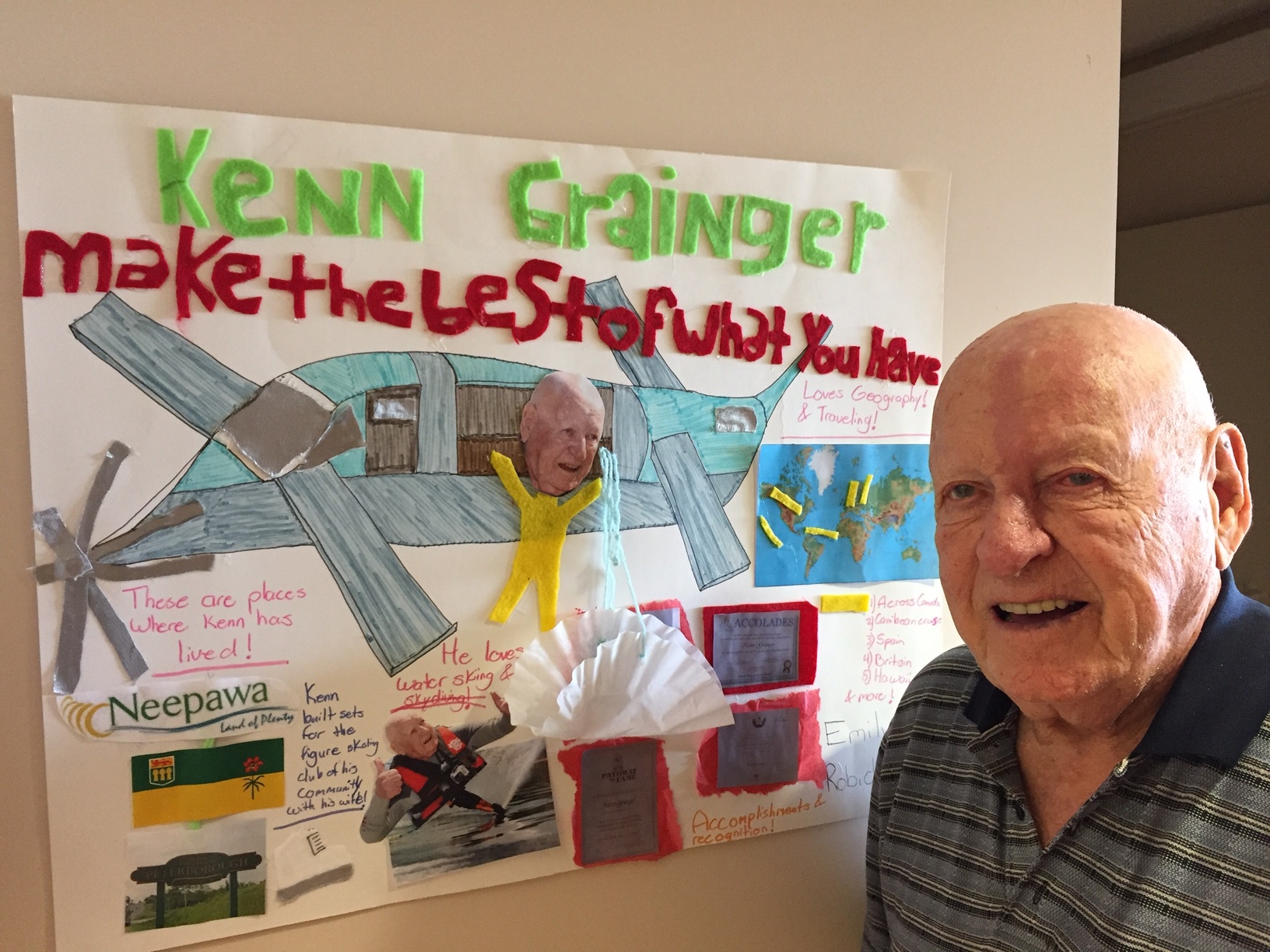 A student made this for Ken covering his amazing journey in life: "Make the Best Of What You Have".