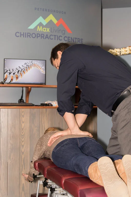 Dr. Doug pictured with a client