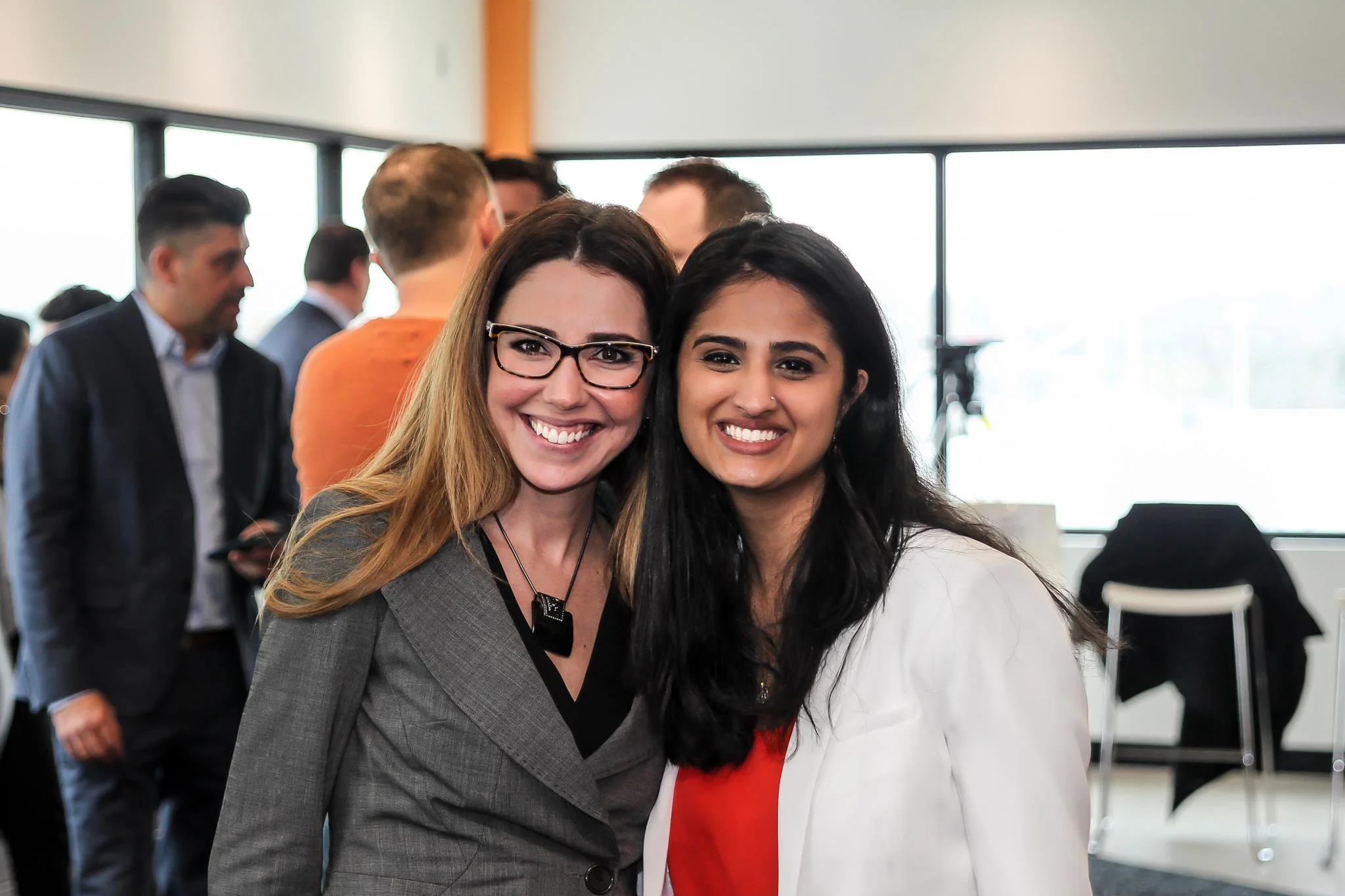 Knowledge Partner Catia Skinner with Sana Virji, a client attending Innovation Cluster event