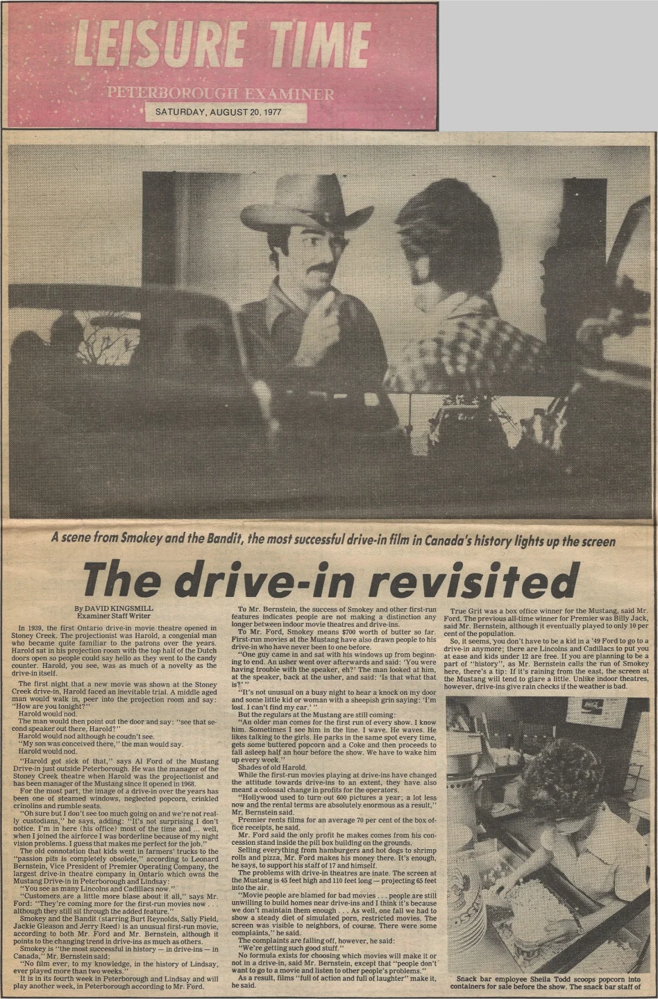 Peterborough Examiner article from August 20th, 1977