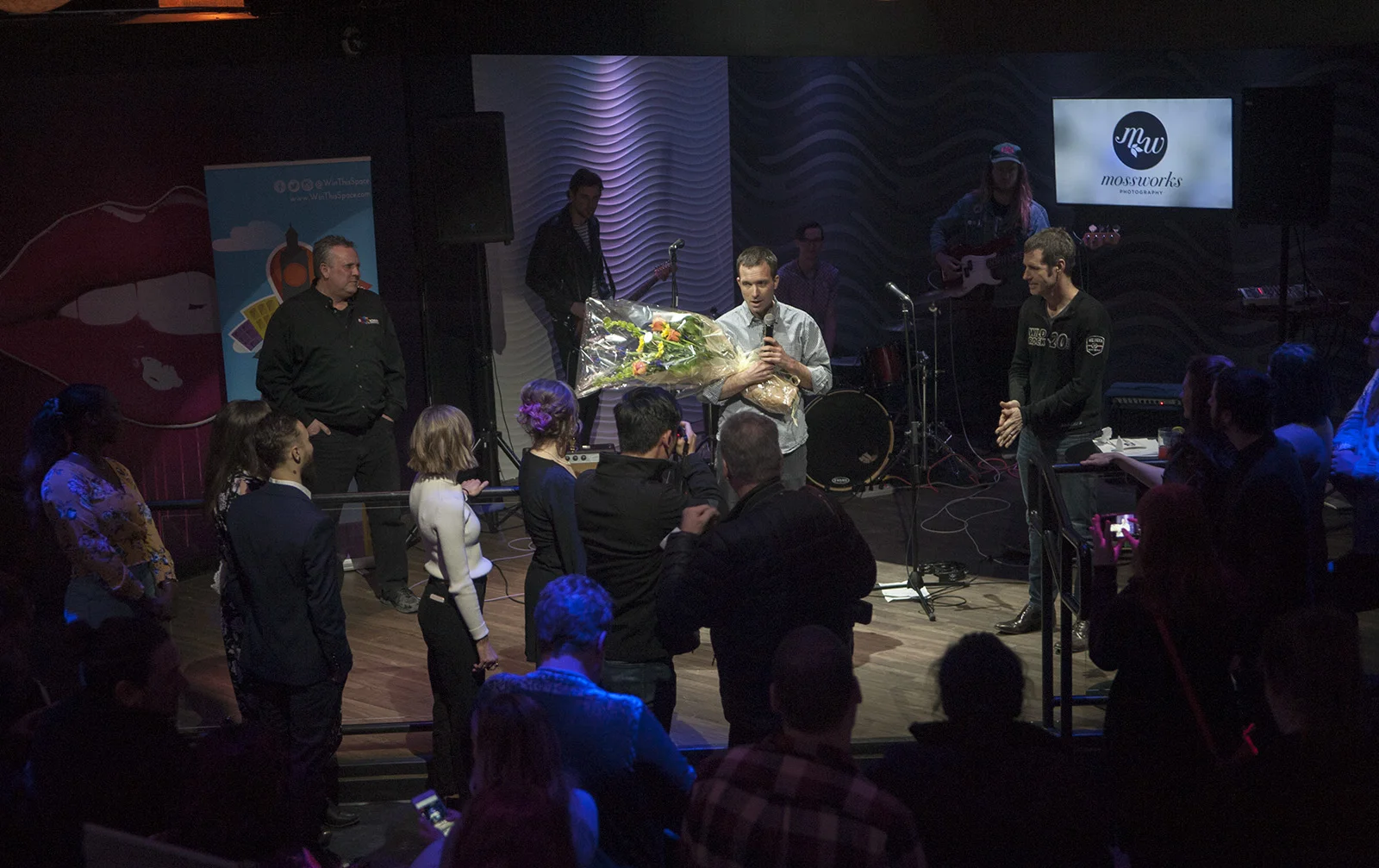 Winner Jonathan MacKay of Sustain at Win This Space event at ARIA (photo courtesy DBIA)
