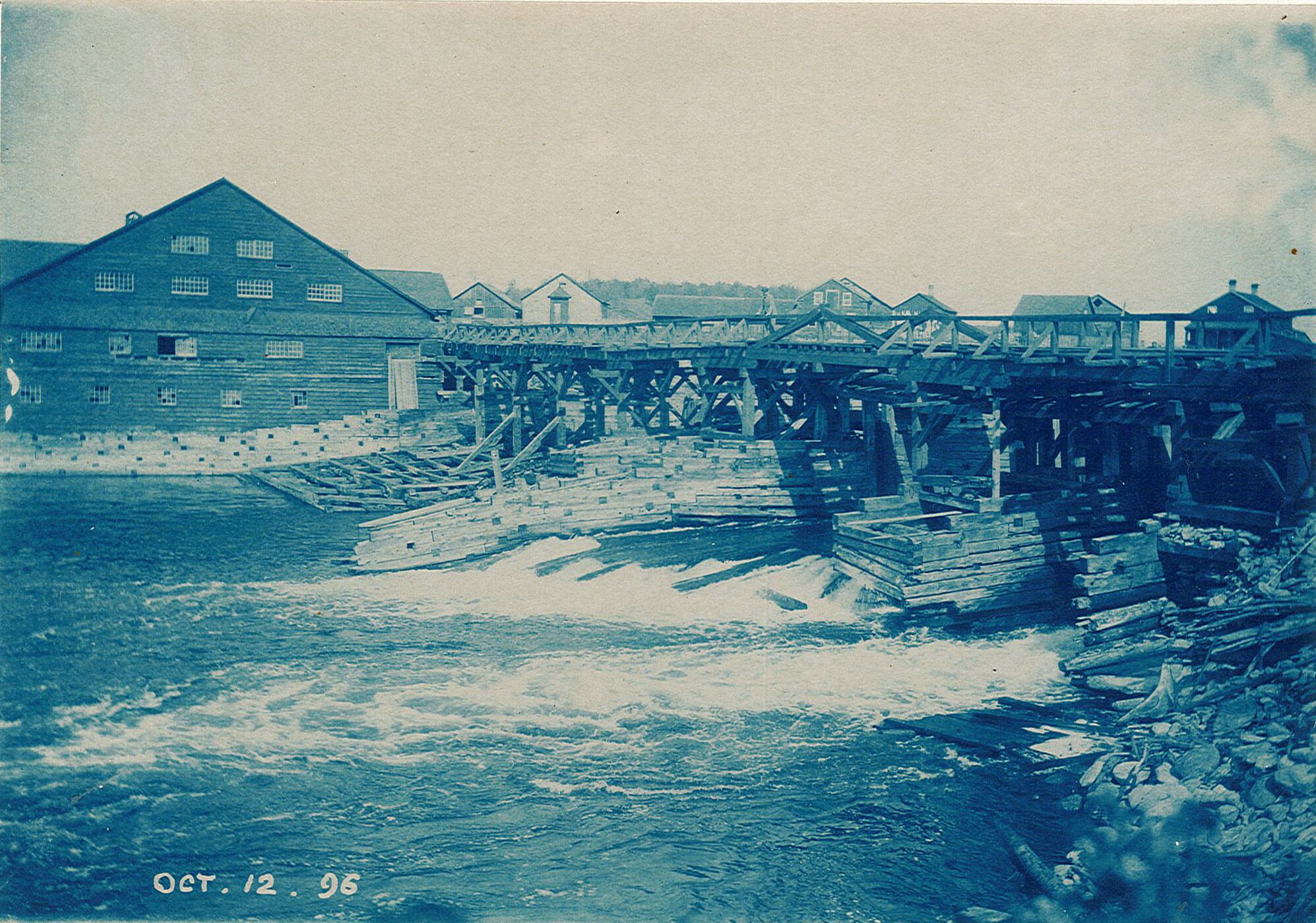 Nassau Dam & Mill, Oct 12.1896. Photo provided courtesy of Trent University Archives from the Geale-Rogers Family Fonds