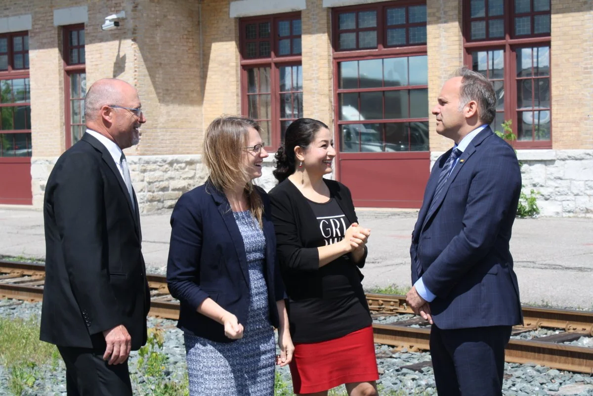 Photo from announcement of funding at Peterborough Chamber courtesy Maryam Monsef