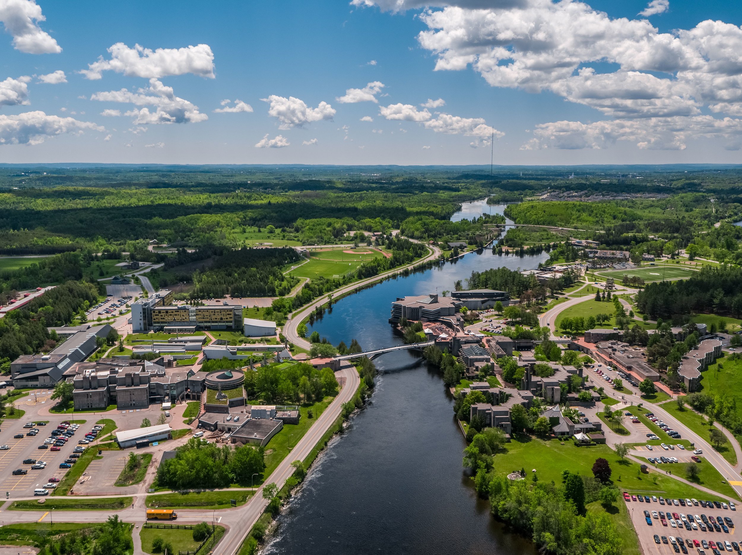 Photo of Trent University campus in Peterborough courtesy Trent University
