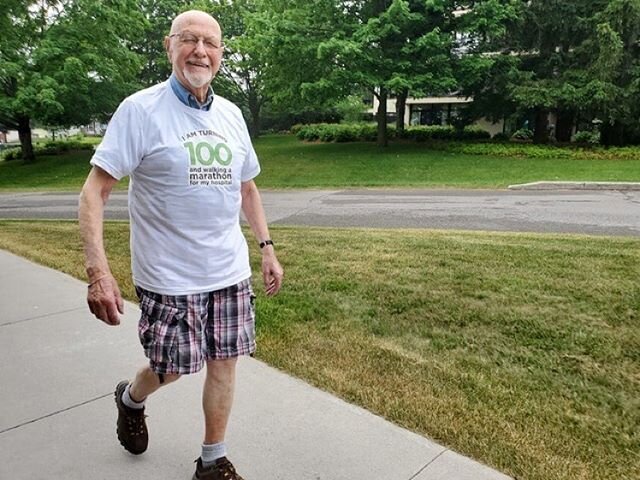 A Peterborough Man Who Is Turning 100 This Fall Is Walking A Marathon In Support Of PRHC. ❤️💪 Click the link in our bio for details!