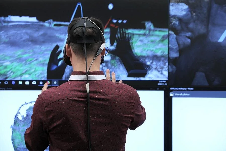 Jeremy Brooks, Founder of AVROD, using the platform