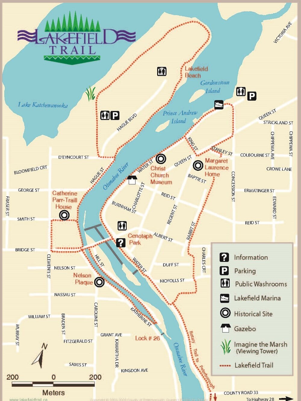 The Lakefield Trail is a 5.5 km trail which connects to the Trans-Canada Trail via the Peterborough County Rotary Trail. Photo Courtesy of Lakefield Trail.