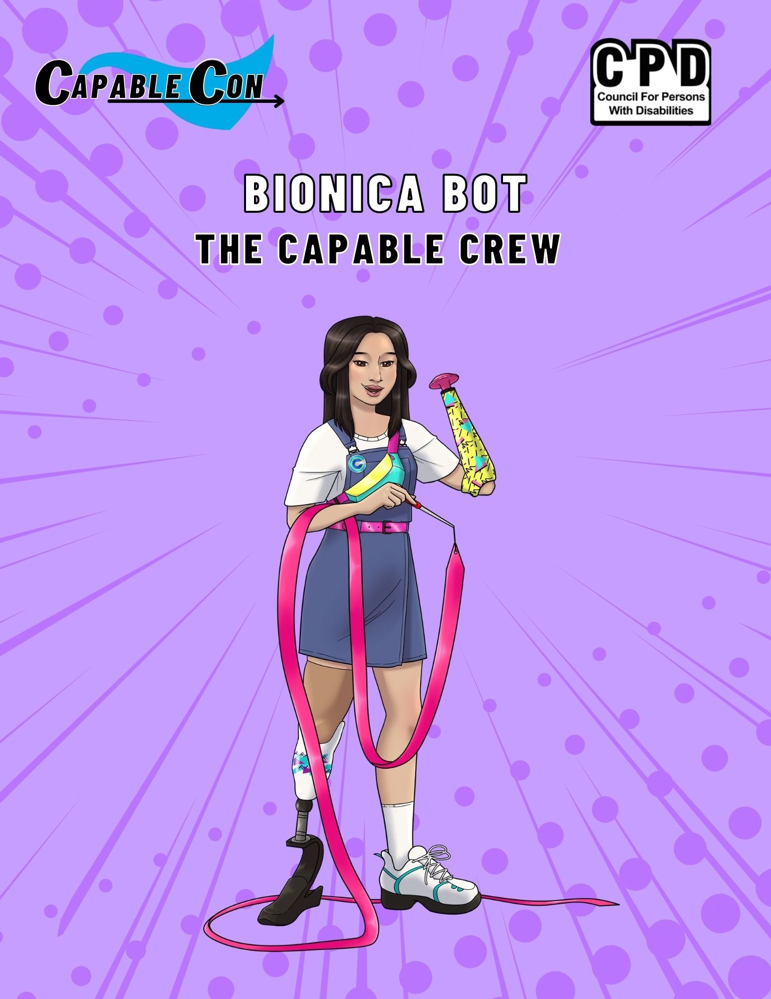  Bionica Bot, a feisty amputee gymnast. Photo courtesy of CPD. 