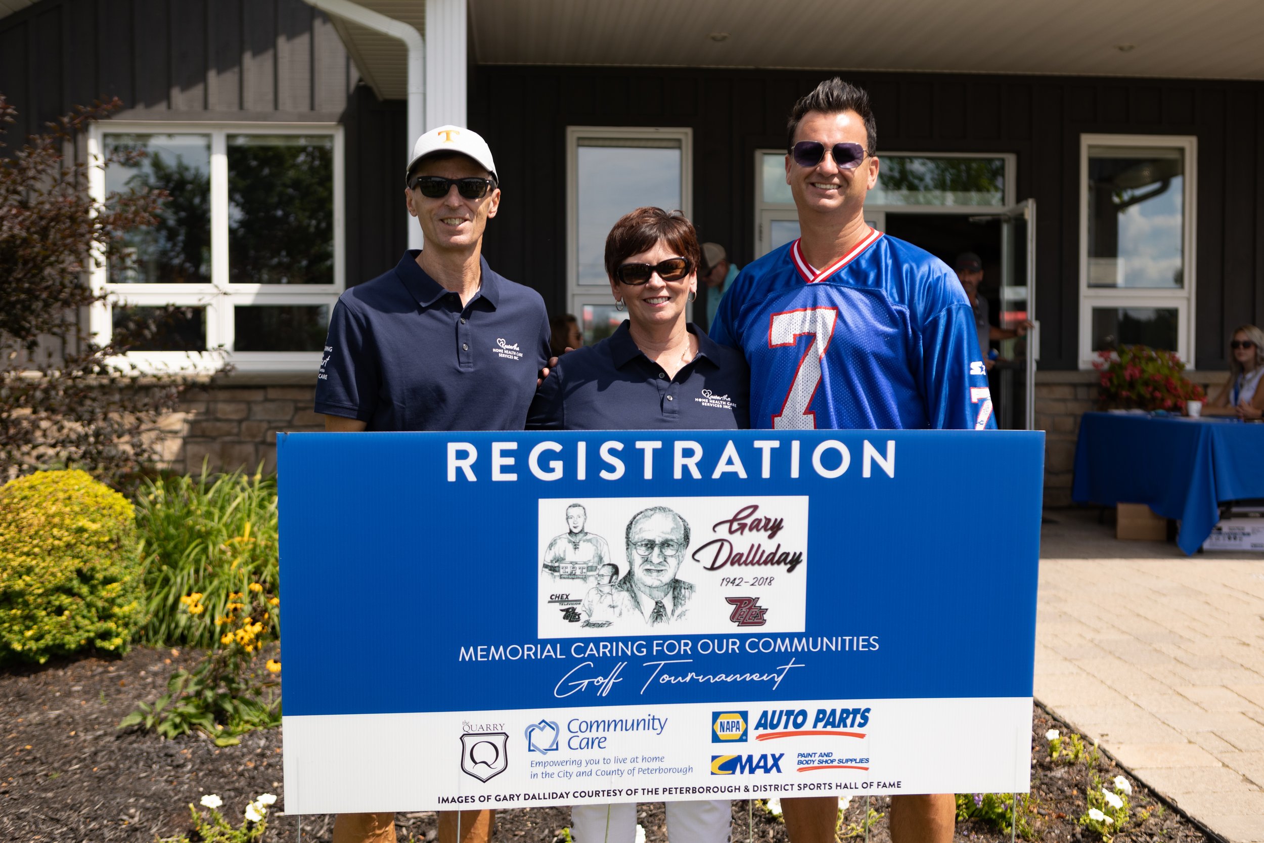  Tim (left), Krista (middle) and Pete Dalliday (right) were in the tournament’s attendance to help honour their late father who passed away on Aug. 10, 2018. All photos by Jordan Cooper. 