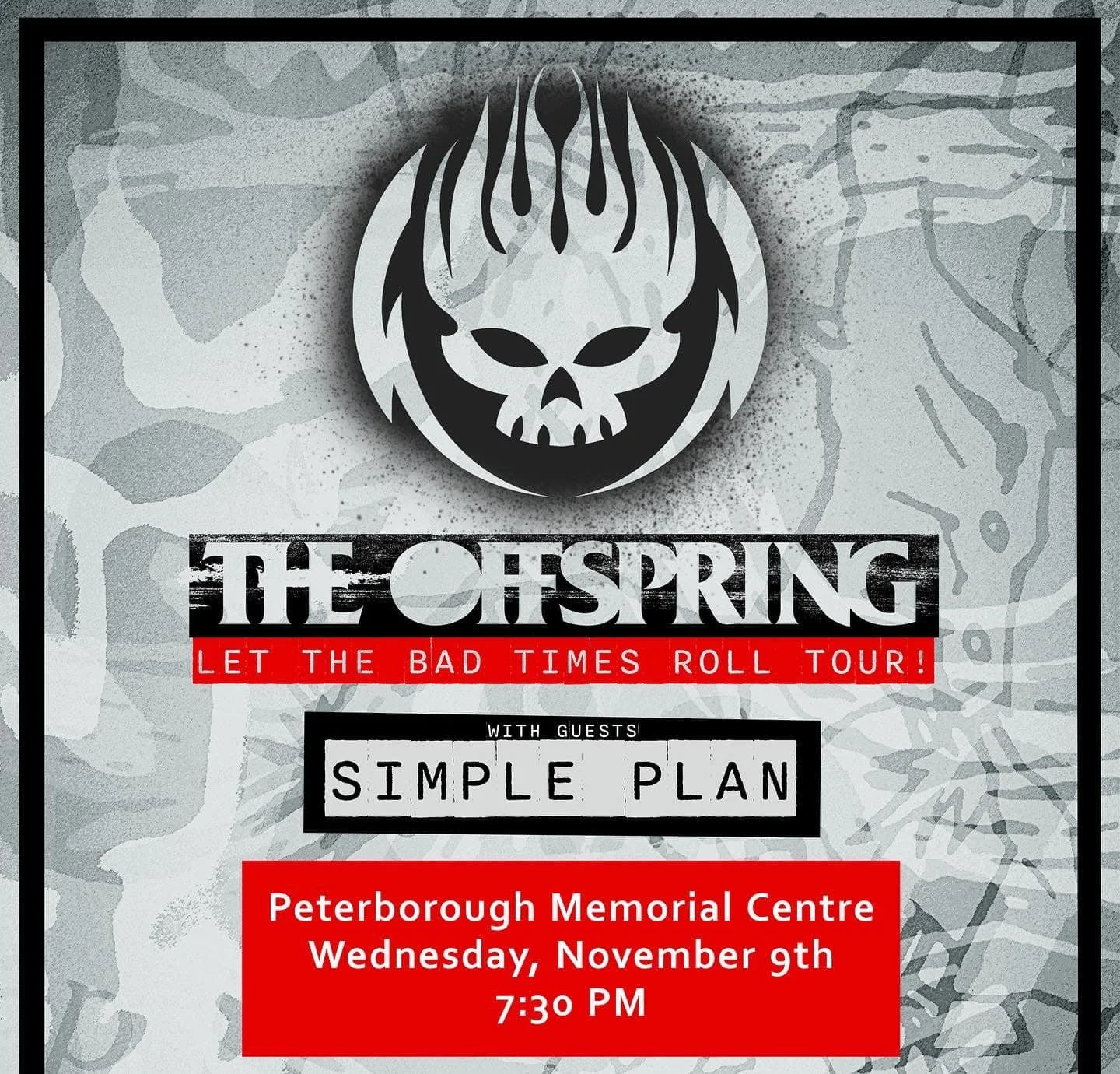 The Offspring Let the Bad Times Roll Tour w/ Simple Plan