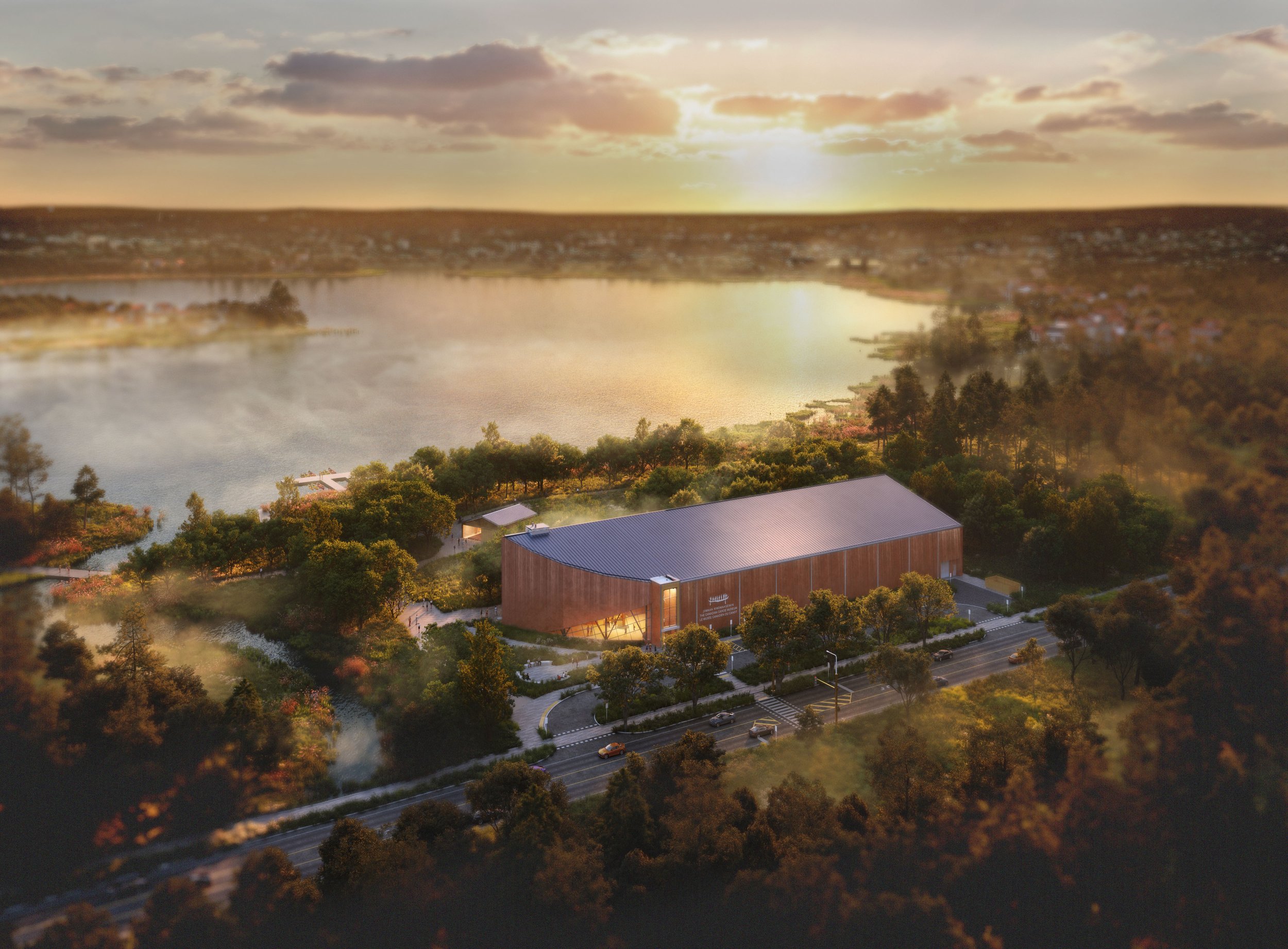  The future home of The Canadian Canoe Museum, set to open later this summer or early fall, will invite visitors to walk in the front door of the Museum and paddle out the back with an array of outdoor programming on its new Lakefront Campus. Render 