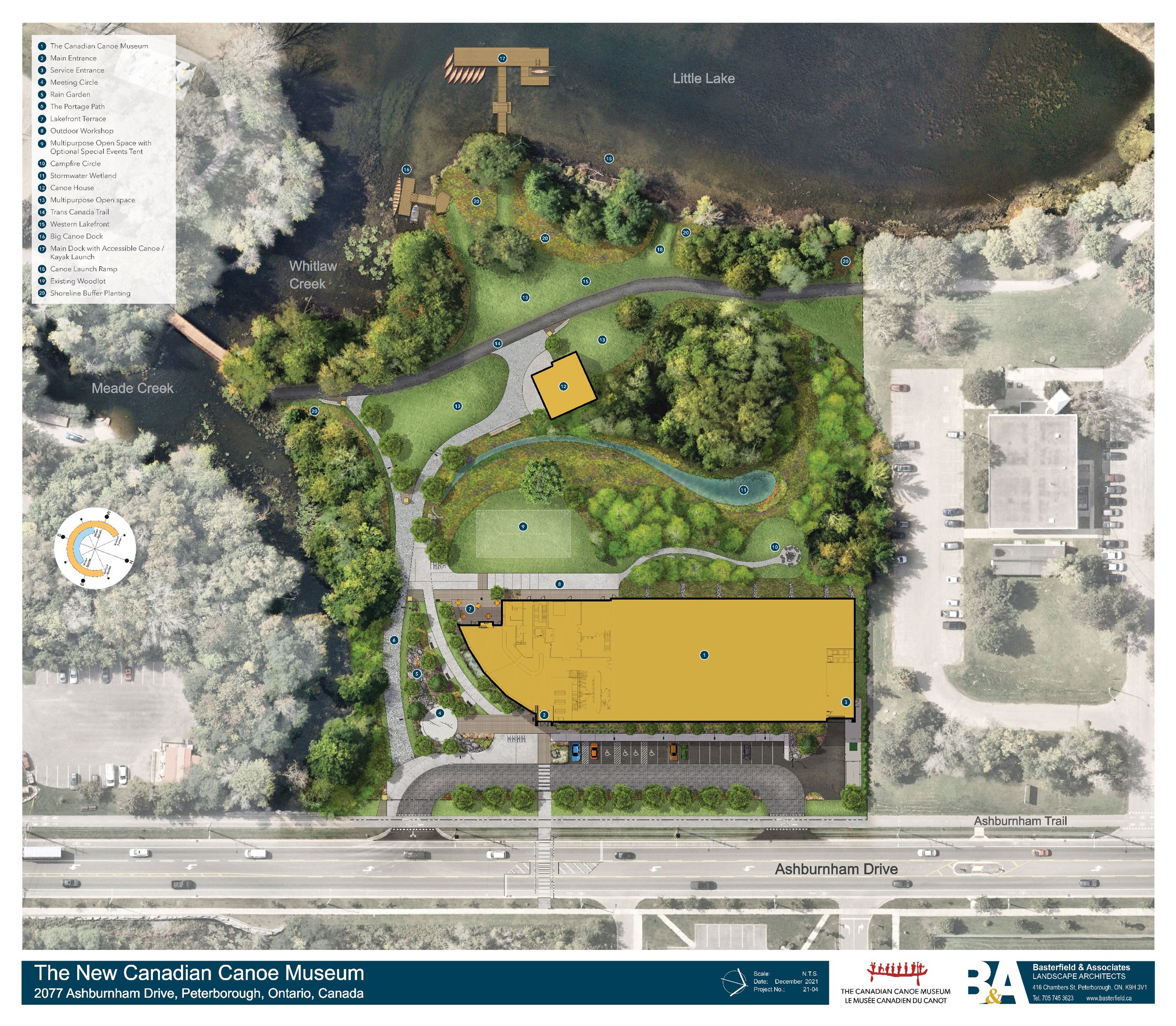  A conceptual illustration of the Lakefront Campus and Gathering Circle. The new 65,000 square-foot museum and 5.3-acre Lakefront Campus on the Trent-Severn Waterway will not only care for the watercraft and chronicle their history, but it will also 