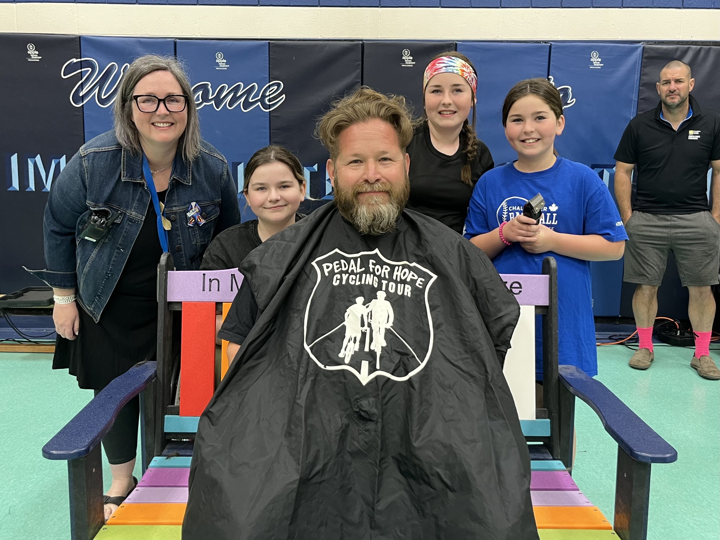  The Alderson’s posing before shaving Mr. Alderson’s hair. 