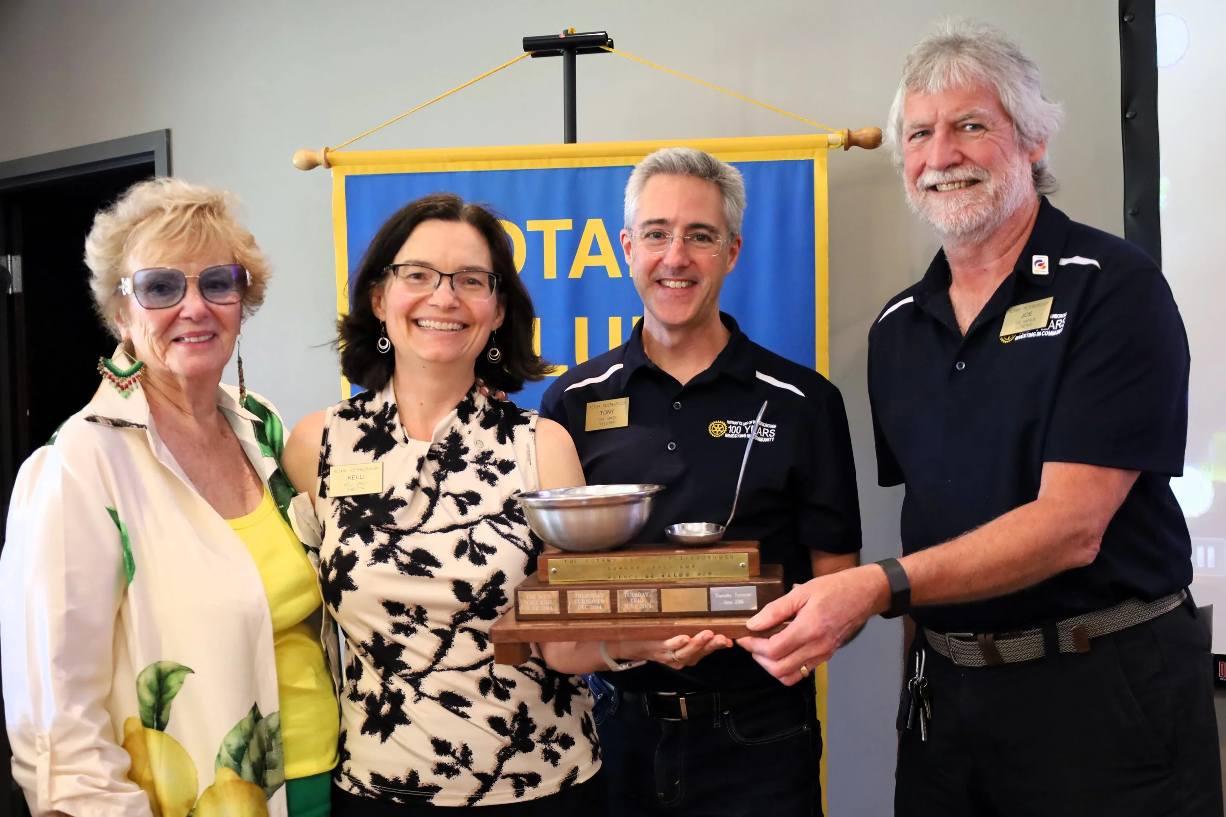 Representatives of the Thursday's Club were declared winners of the Rotary's 'Breakfast Cup' as one of the five groups of volunteers who served breakfast at Prince Of Wales from June 17 to 21.