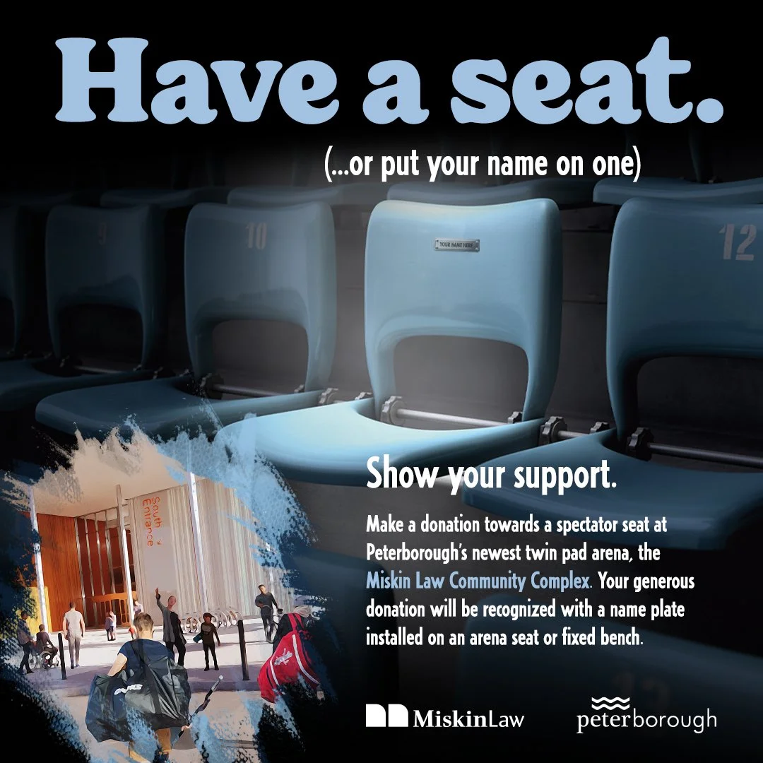 PTBOCanada Featured Post: Give Recognition With Miskin Law Community Complex Arena "Have a Seat" Nameplate Donation