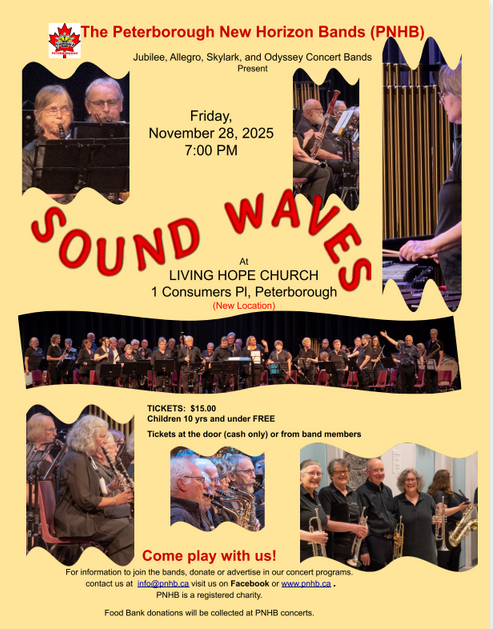 Peterborough New Horizons Bands present “Sound Waves”