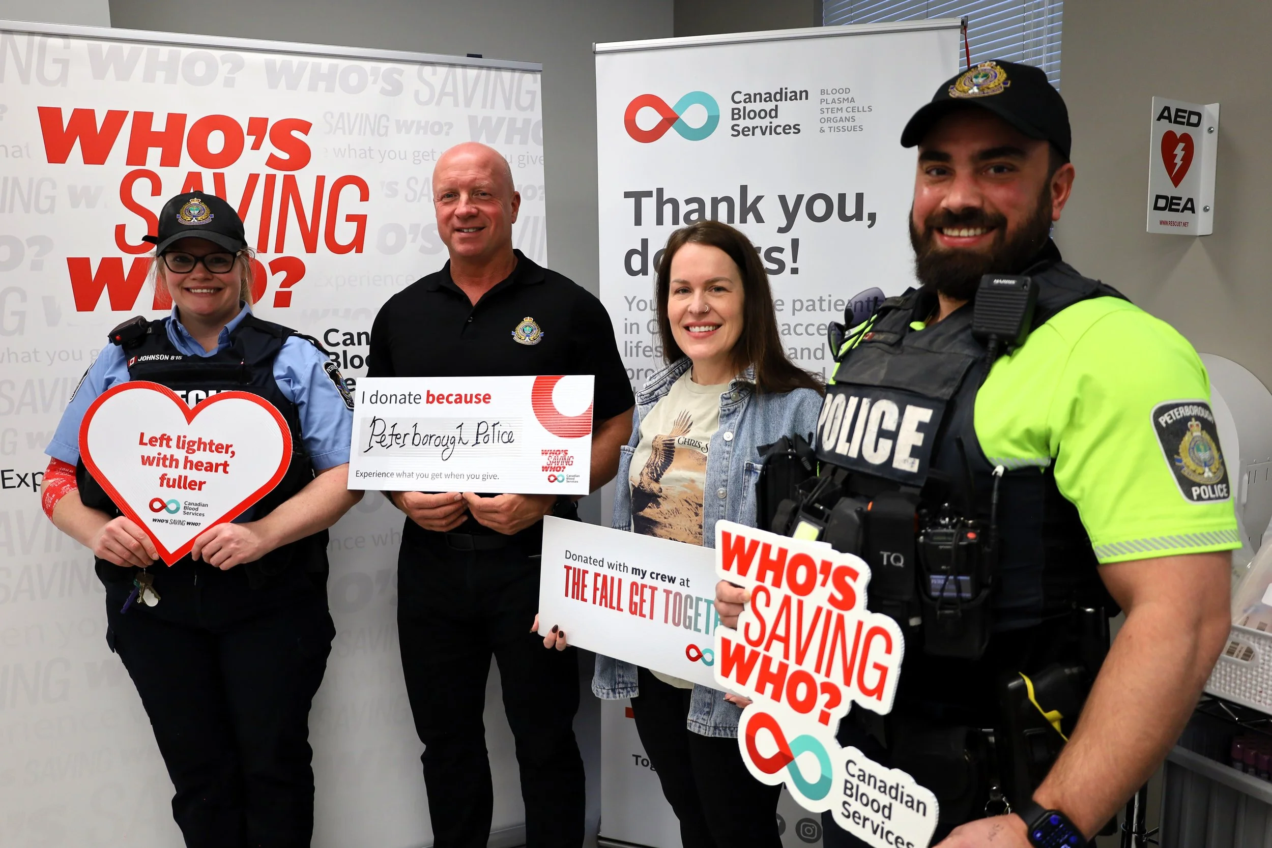 (From left to right) Kelly Johnson, special constable; Chief Stuart Betts; Katie Young, Constable Supervisor and Constable Brendan Pichette. All photos by David Tuan Bui.