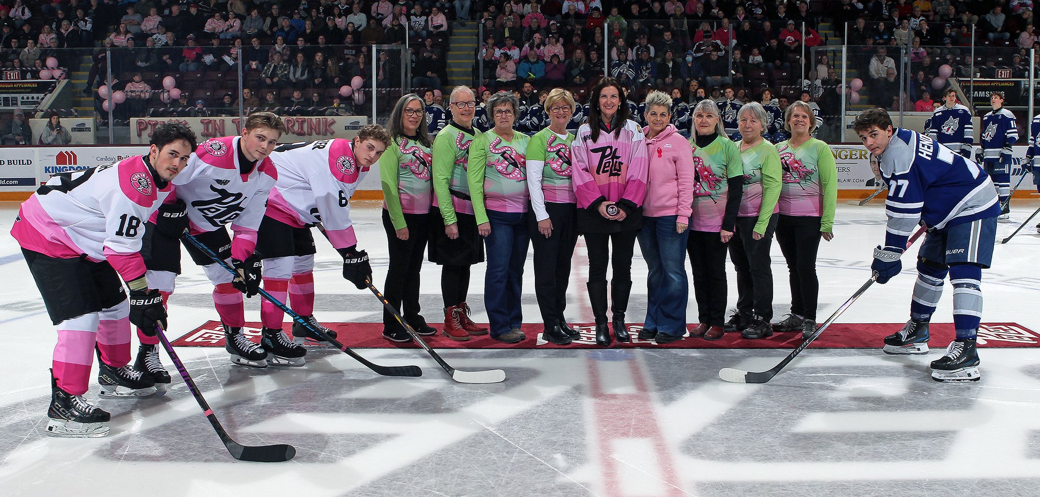 Sold Out Pink In the Rink Crowd Gets 4-1 Peterborough Petes Win Over Sudbury Wolves