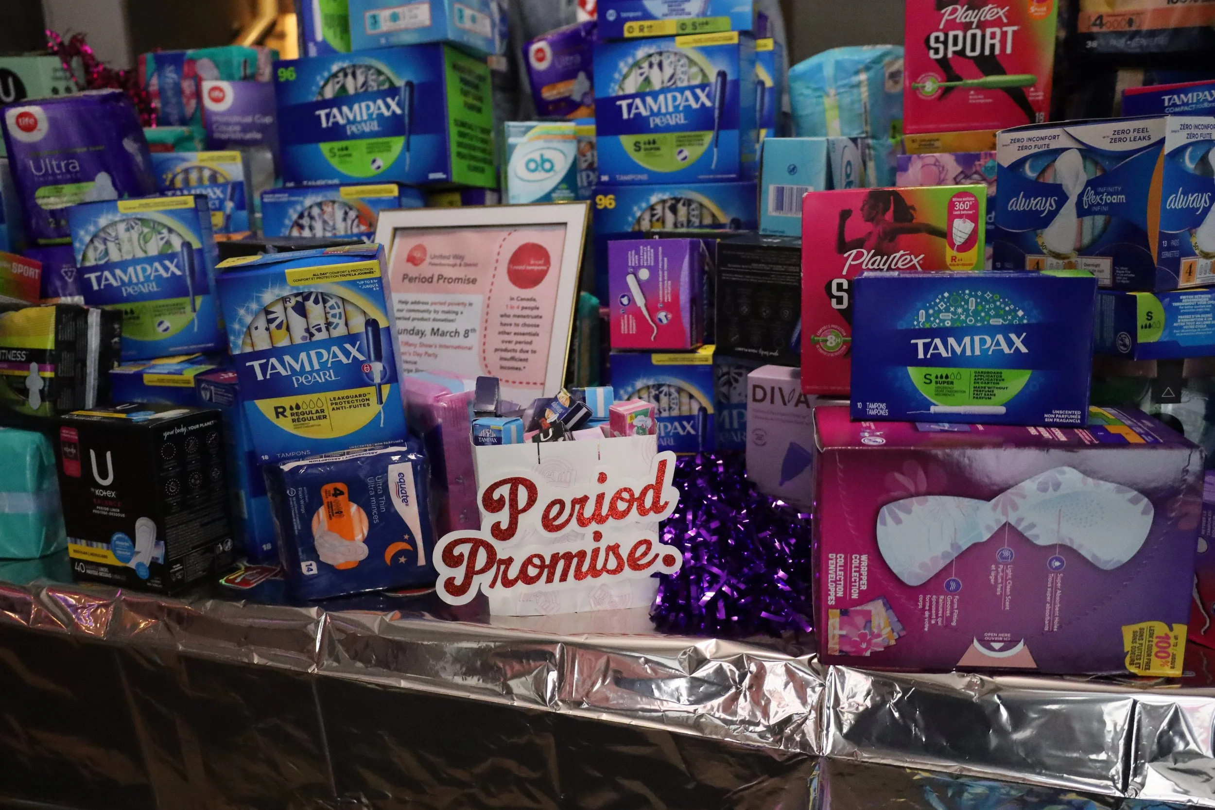 The United Way Peterborough &amp; District Announces Results of Tenth Annual Period Promise Menstrual Product Collection Drive