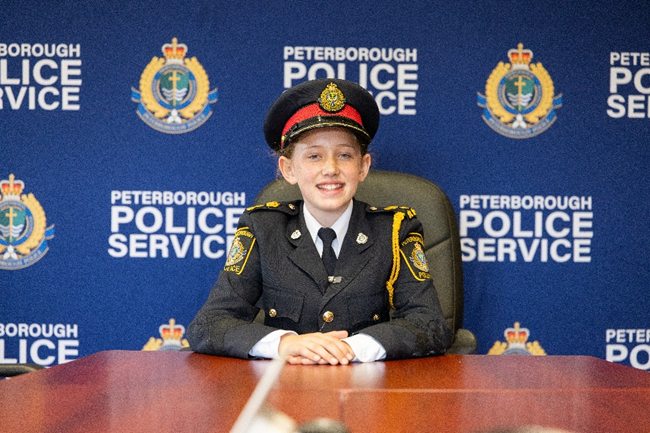 Grade 5 Student Can Take Charge of Peterborough Police Service With 'Chief For a Day' Contest