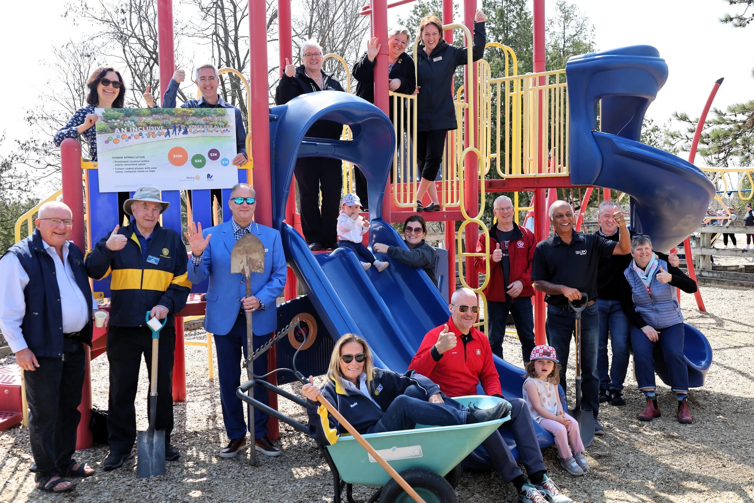 Donor Wall Design Unveiled For Rotary Club of Peterborough and Riverview Park &amp; Zoo's Accessible Playground Project; First Major Donors Honoured