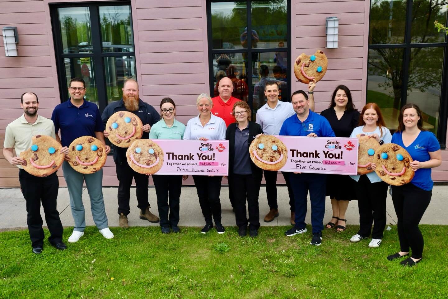 Tim Hortons Smile Cookie Campaign Raises $136,711.96 For Peterborough Humane Society and Five Counties Children's Centre