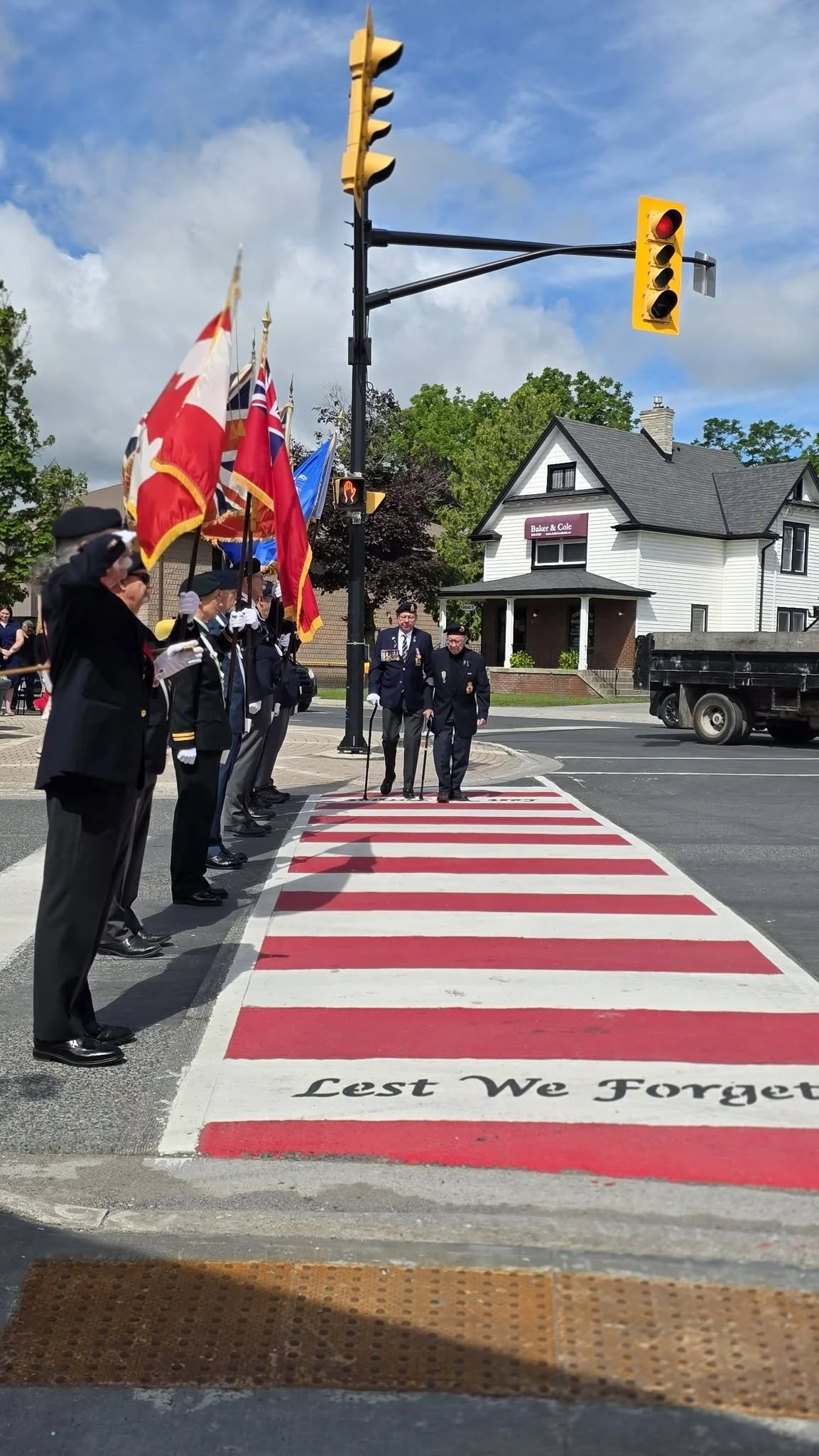 Lakefield Unveils Veterans Memorial Crosswalk Marking 100 Years of Remembrance