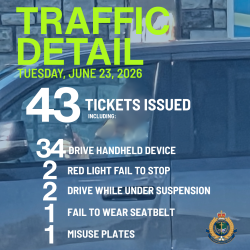 Peterborough Police Issue 43 Tickets During Enforcement Detail On Lansdowne Street