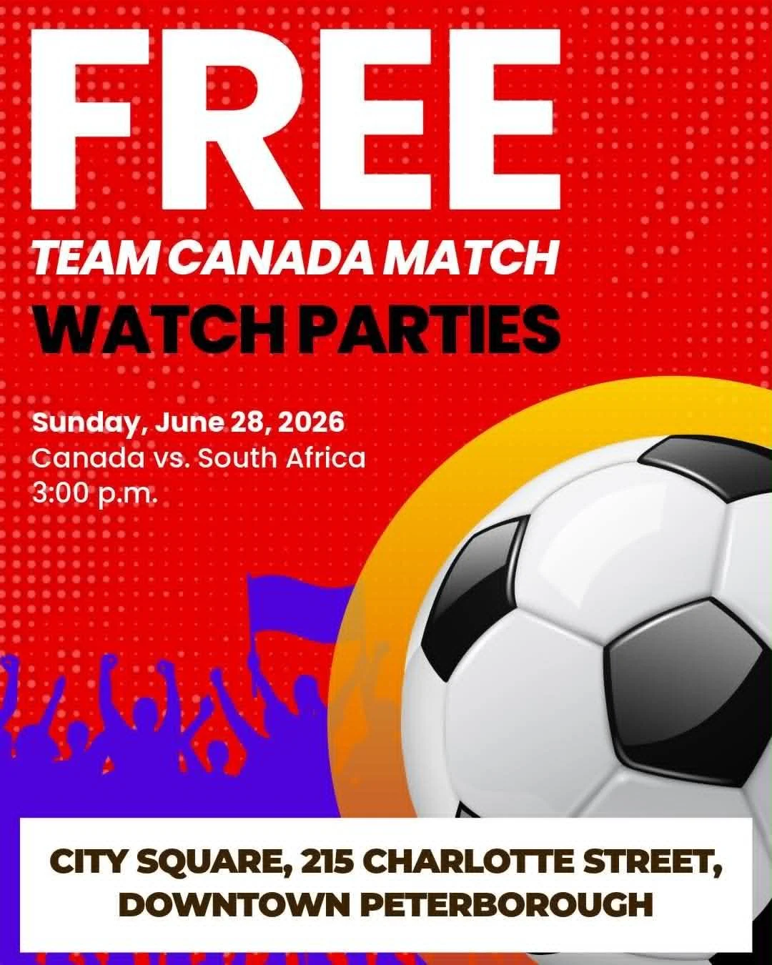 Peterborough DBIA Team Canada World Cup Watch Party