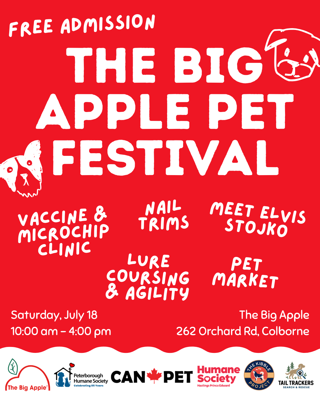 Peterborough Humane Society Partner With Humane Society Hastings Prince Edward For The Big Apple Pet Festival