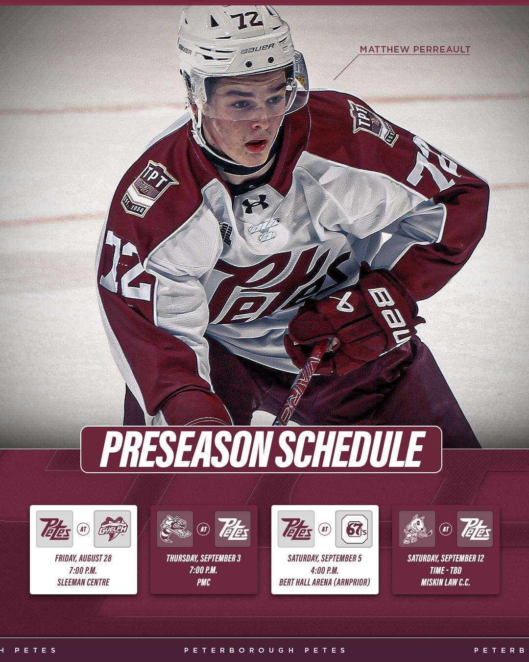 Peterborough Petes Release 2026 Preseason Schedule