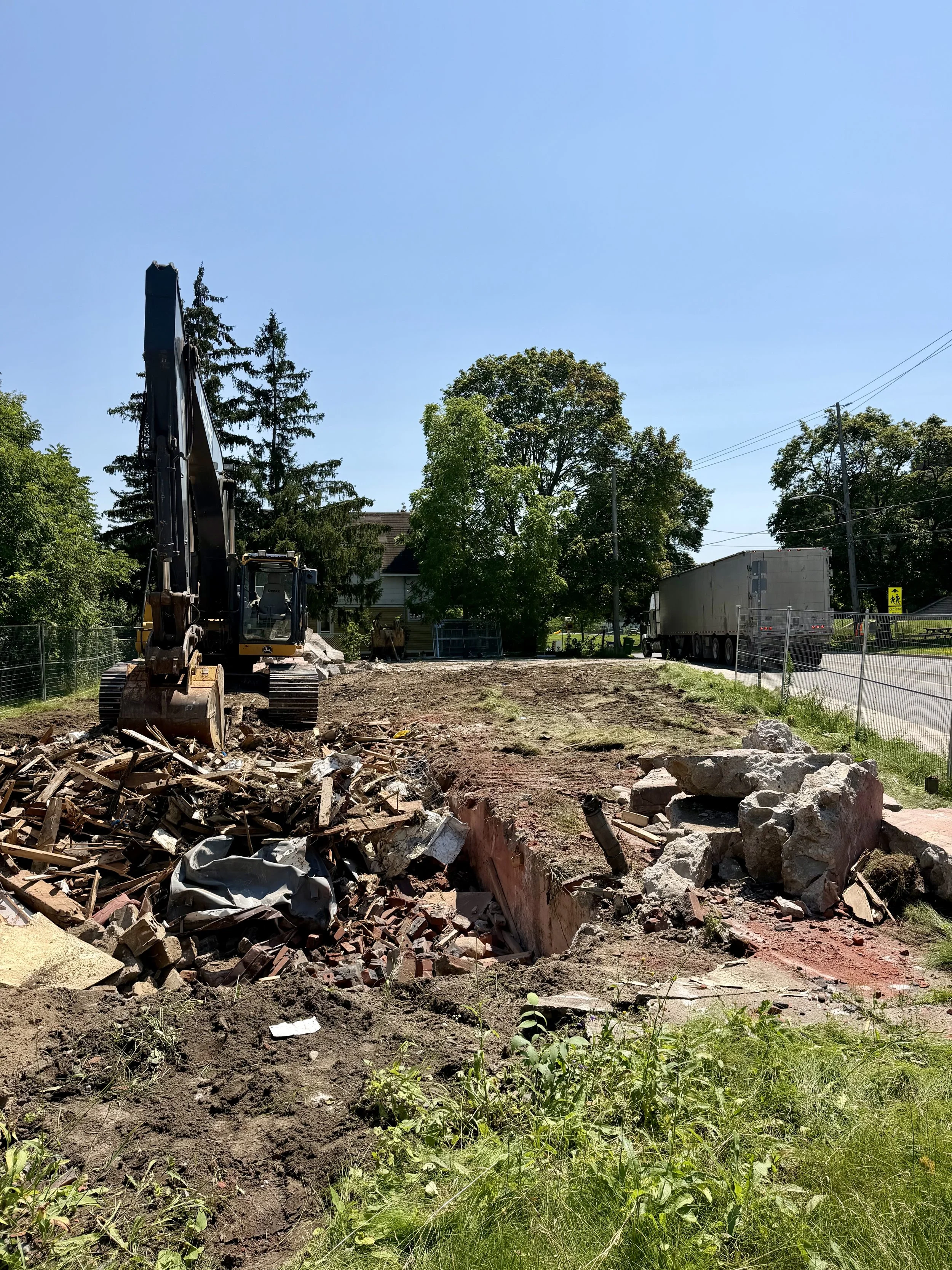 Demolition Underway at Sherbrooke Street and Monaghan Road