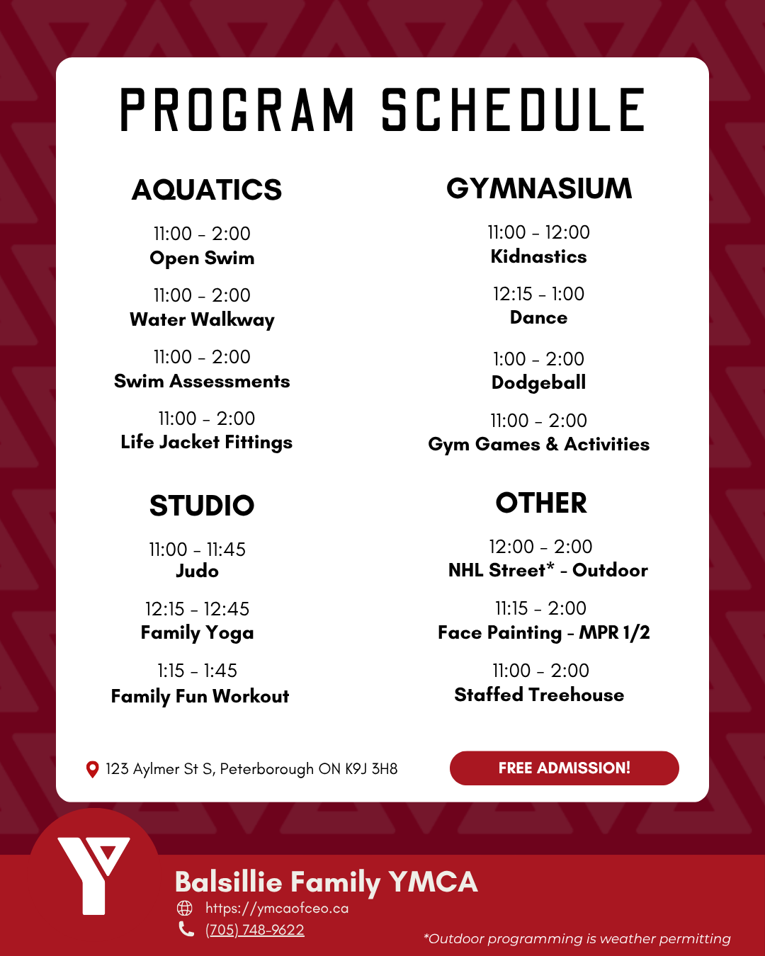YMCA Free Open House