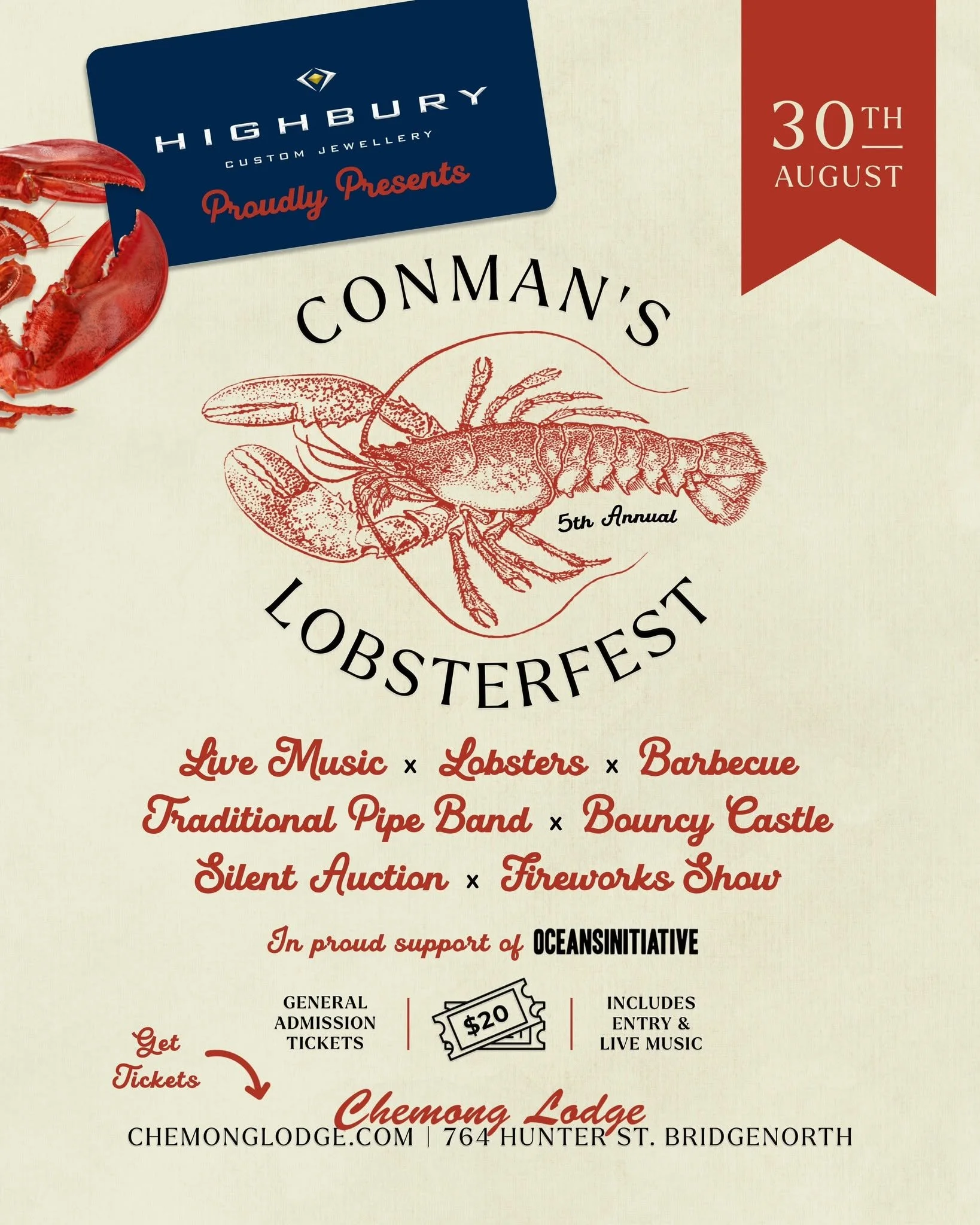 Conman’s 5th Annual Lobsterfest in Support of Oceans Initiative
