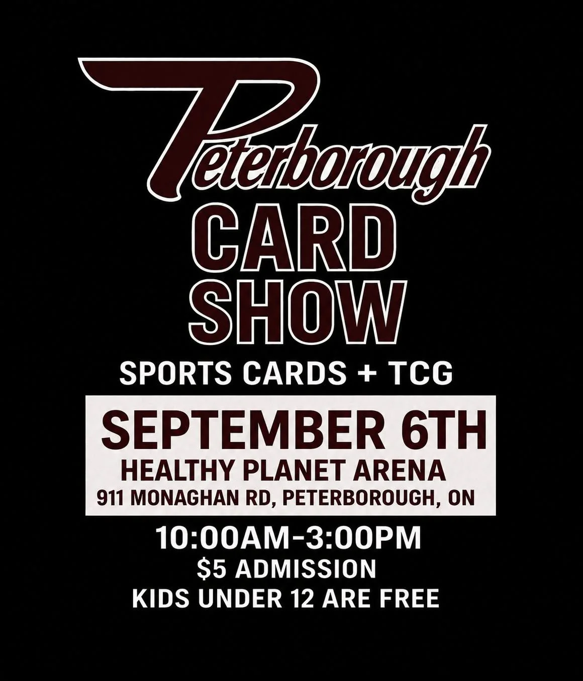 Peterborough Card Show Sports Cards + TCG (Sept. 6)