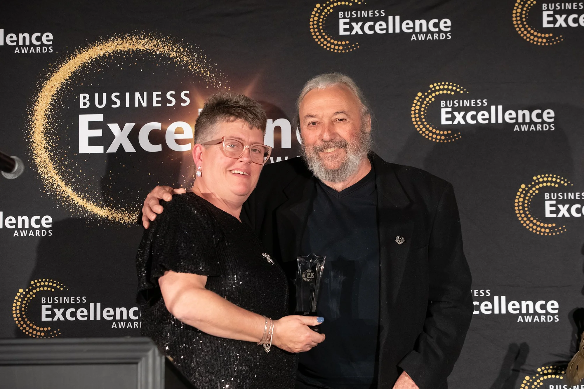 Brenda Whitehead, Chamber president and CEO (left) with Alan Black, this year's recipient of the President's Award. All photos courtesy of the Peterborough Chamber.