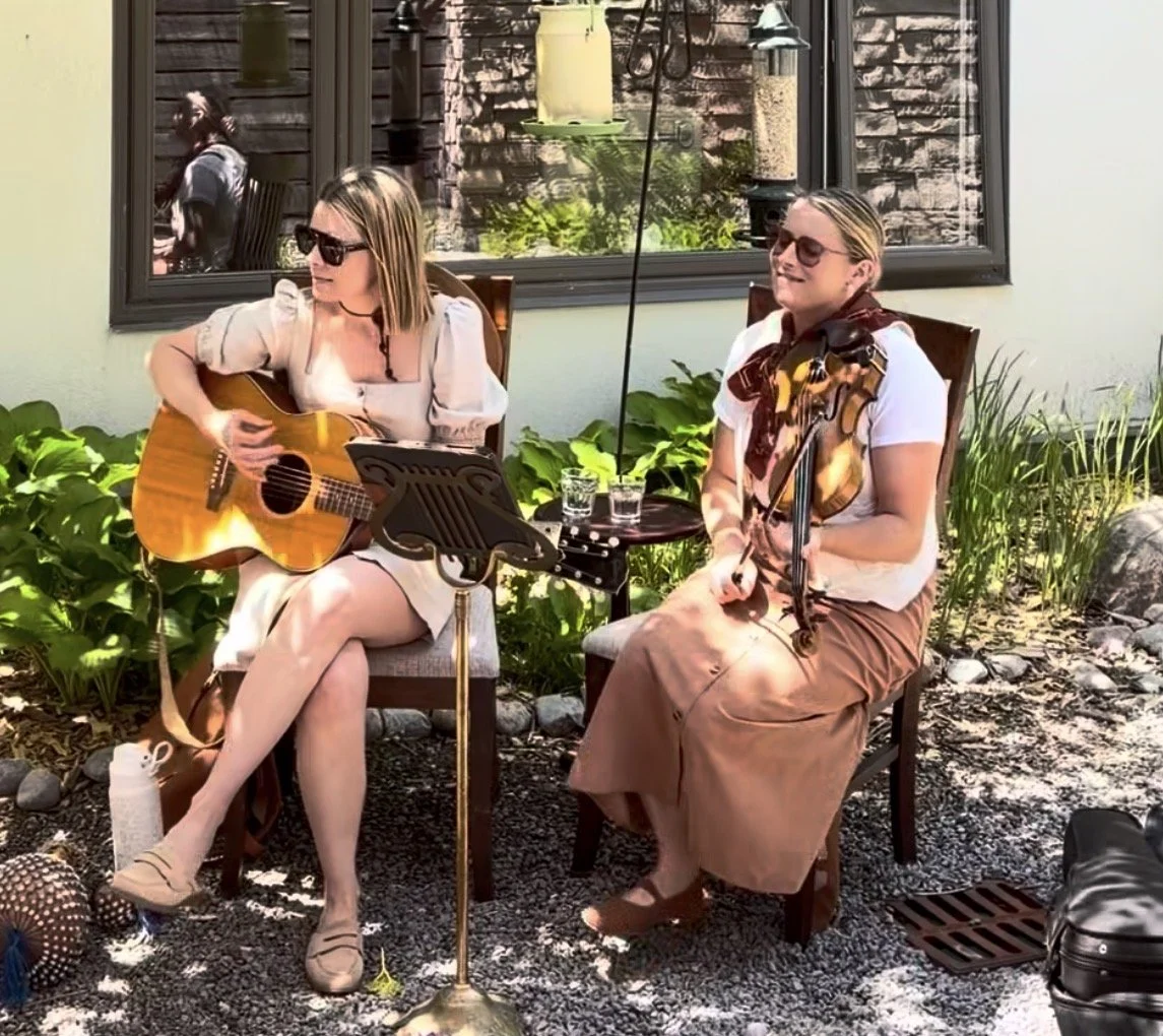 hospice peterborough received a treat with a musical performance from kate suhr and melissa payne