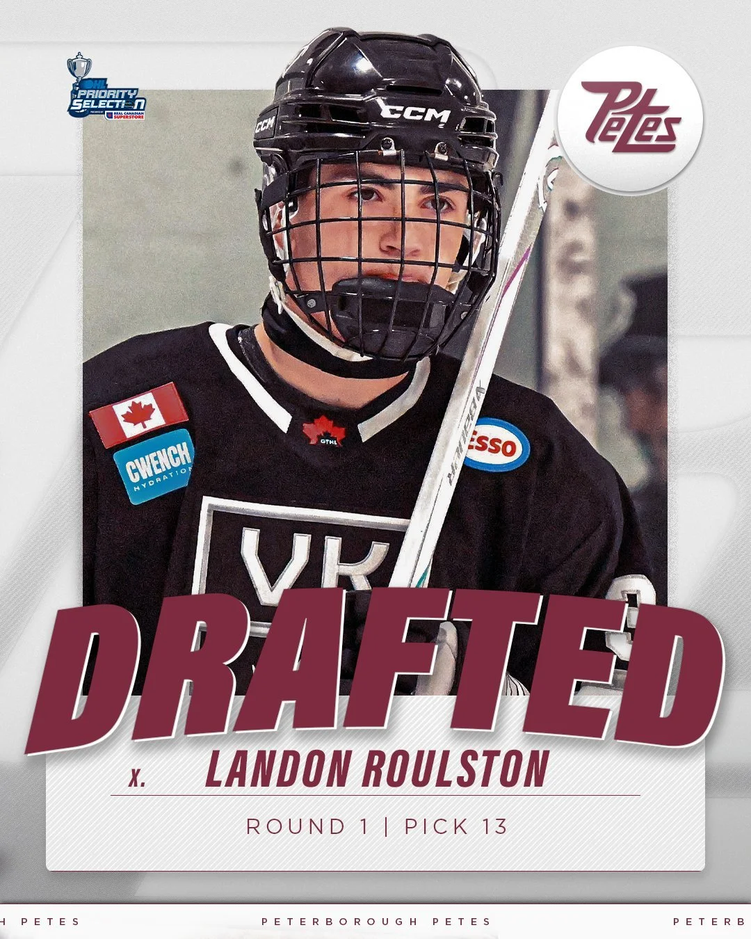 peterborough petes draft landon roulston