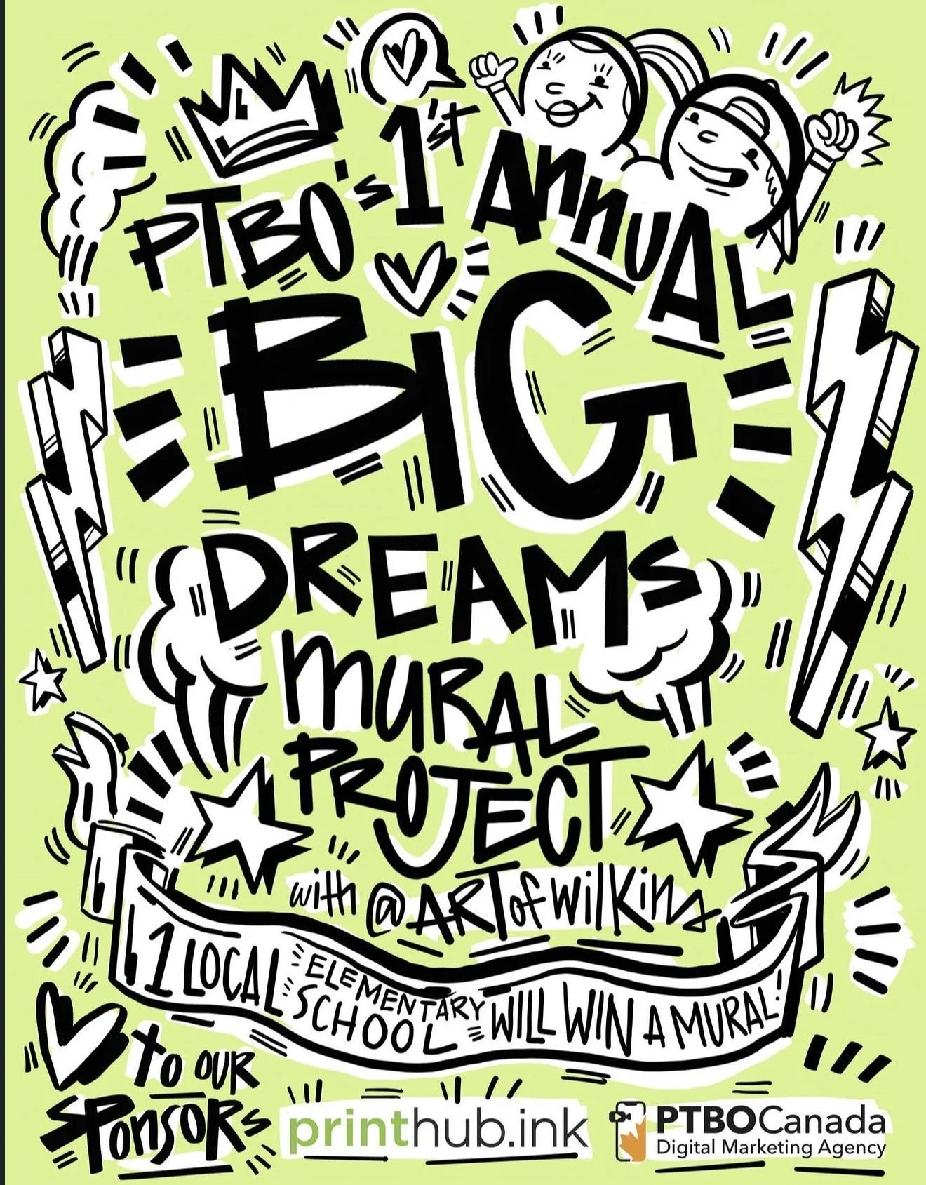 poster for jason wilkins’ big dreams mural project