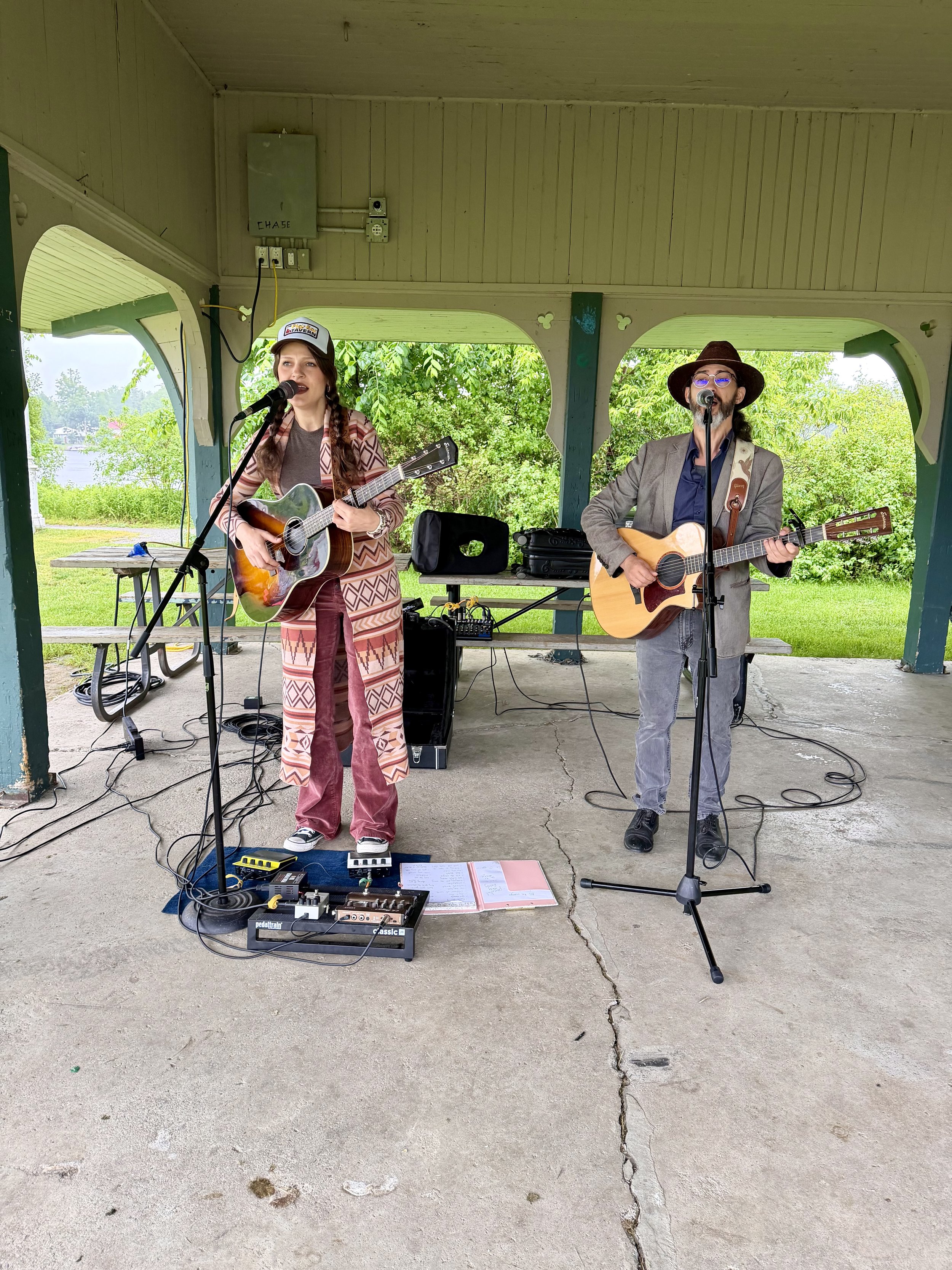 Caitlin O'Connor and Detention Club played the music at isabel morris park in lakefield