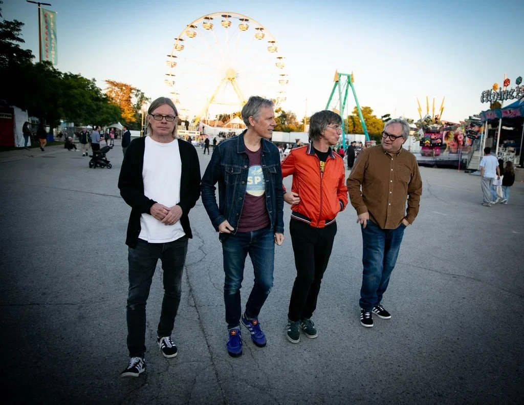 Trans-Canada Highwaymen brings together four musicians who helped define Canadian rock: Steven Page of Barenaked Ladies, Chris Murphy of Sloan, Moe Berg of The Pursuit of Happiness and Craig Northey of Odds.
